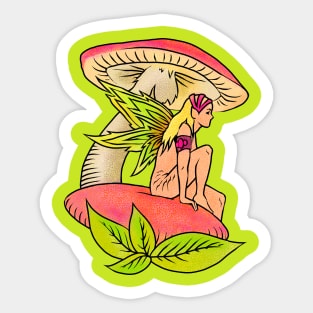 Mushroom fairy Sticker